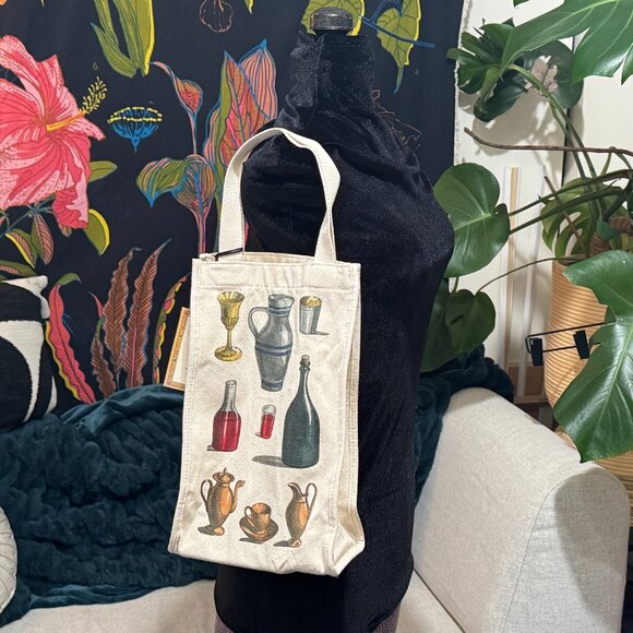 JOHN DERIAN x TARGET Fall Canvas Wine Tote Bag/Multi-Color - Picture 8 of 15